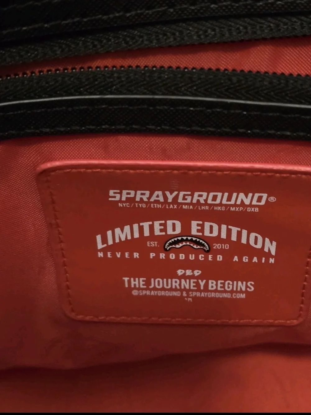 Sprayground Limited Edition Brown Checkered Shark Tote Bag NWT